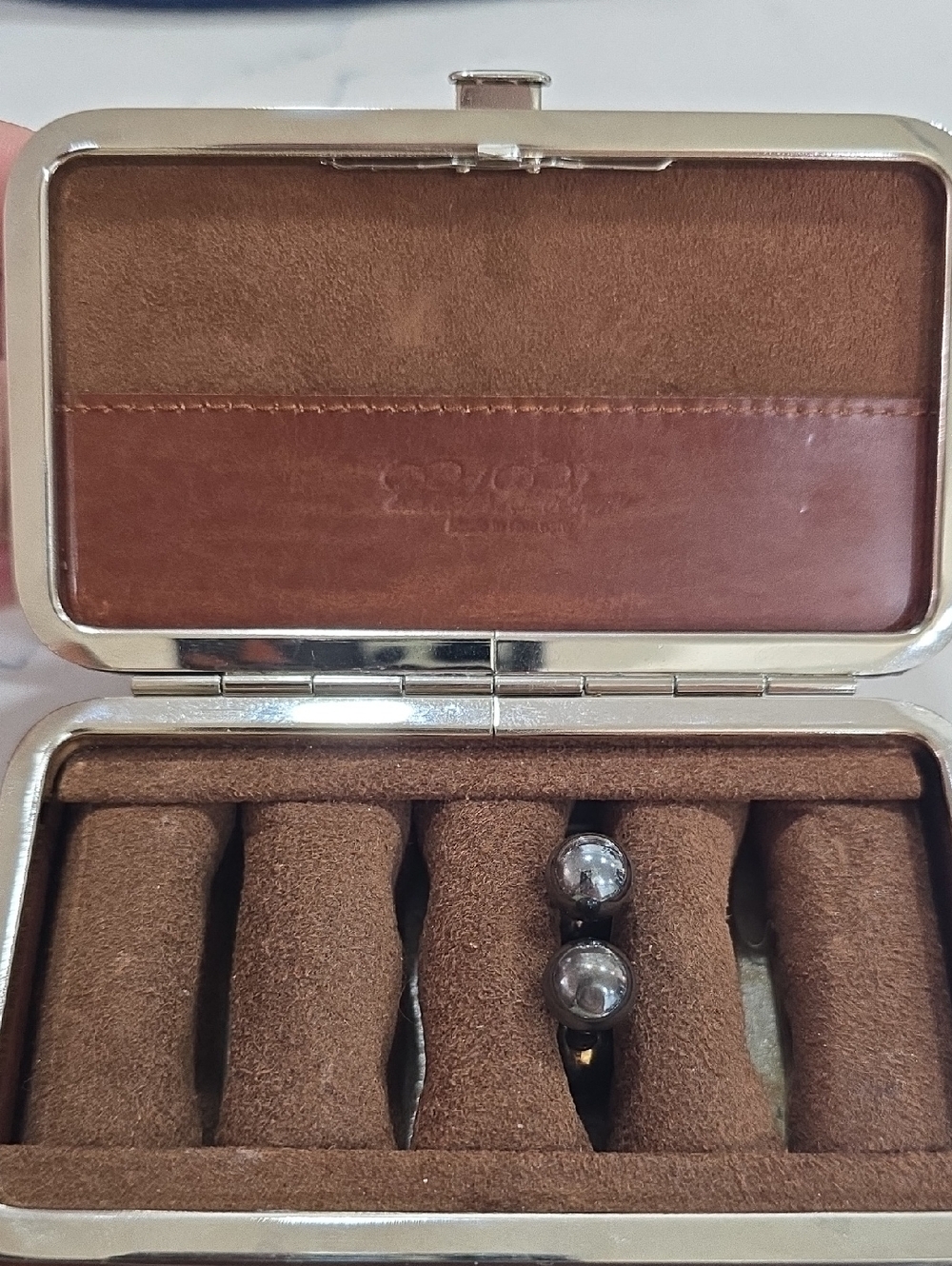 Brooks Brothers Leather Ring/Cufflink Holder